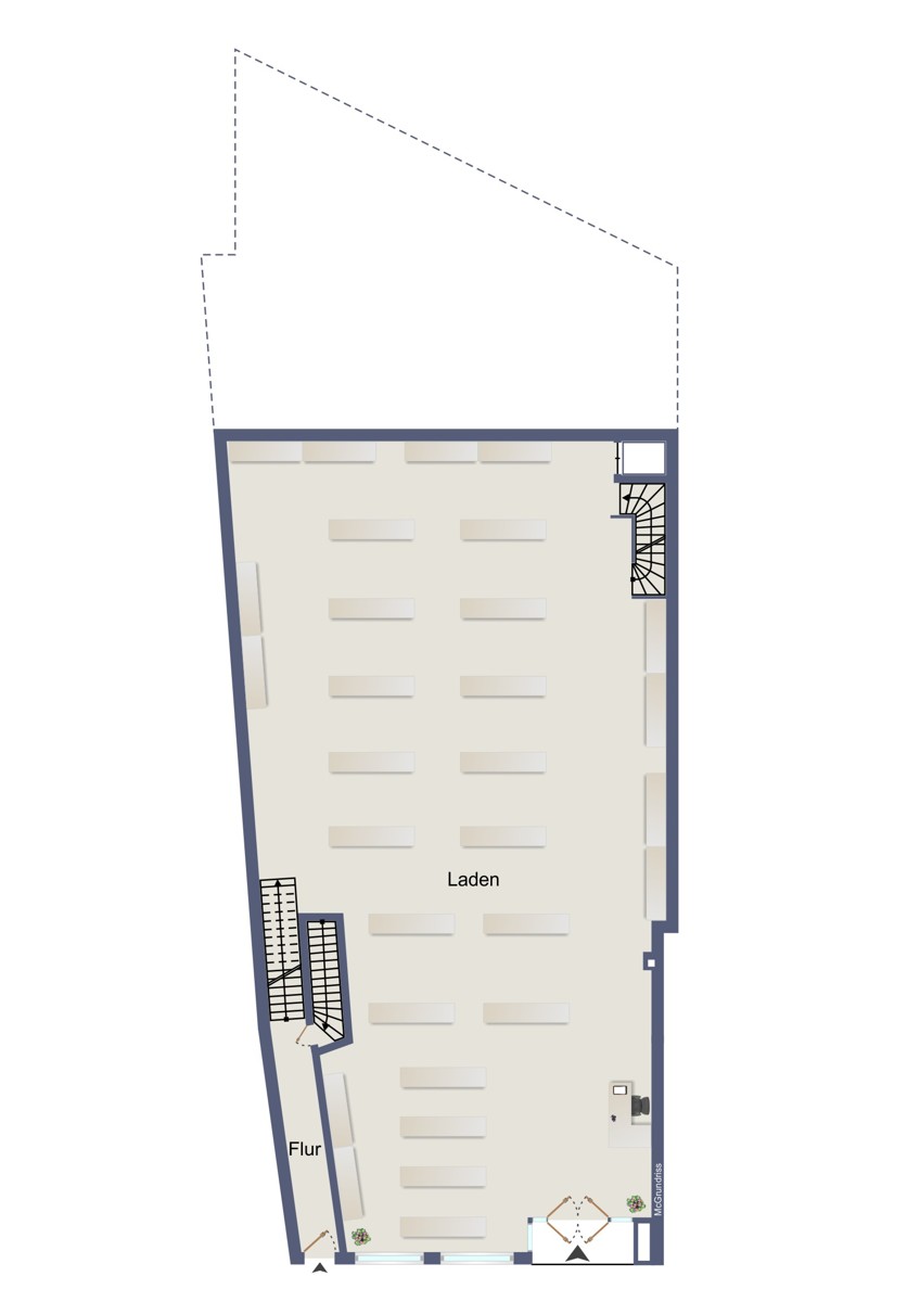 Grundriss Erdgeschoss Gewerbeeinheit Haus M�lln