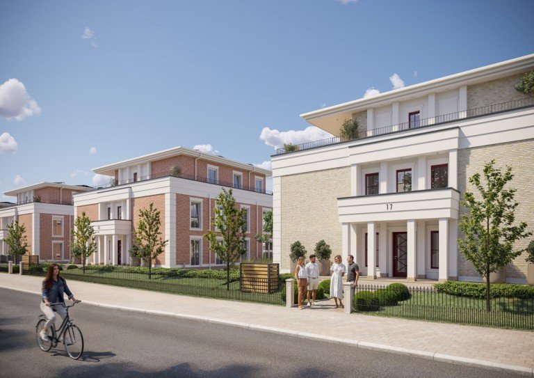 Stra�enansicht Wohltorf Wohnung Ihr neues Kapitel beginnt in den Villen an den Pappeln: exklusive Erdgeschosswohnung mit modernster Ausstattung zu verkaufen