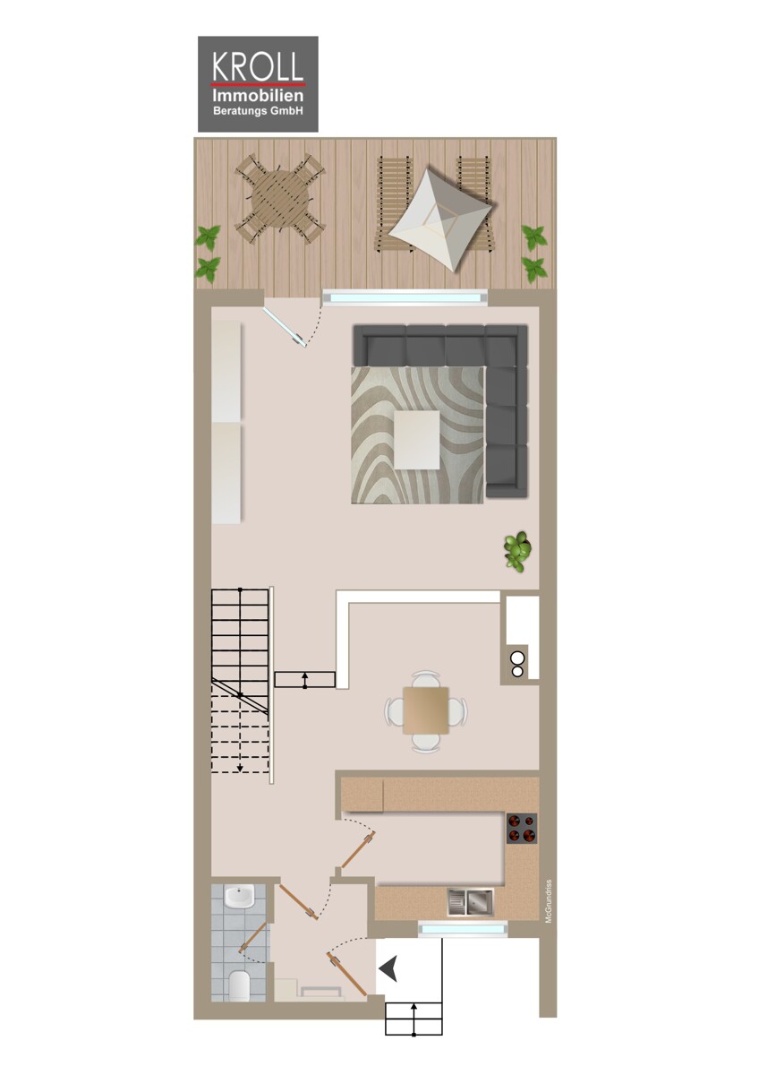 Erdgeschoss Reihenhaus Wentorf bei Hamburg