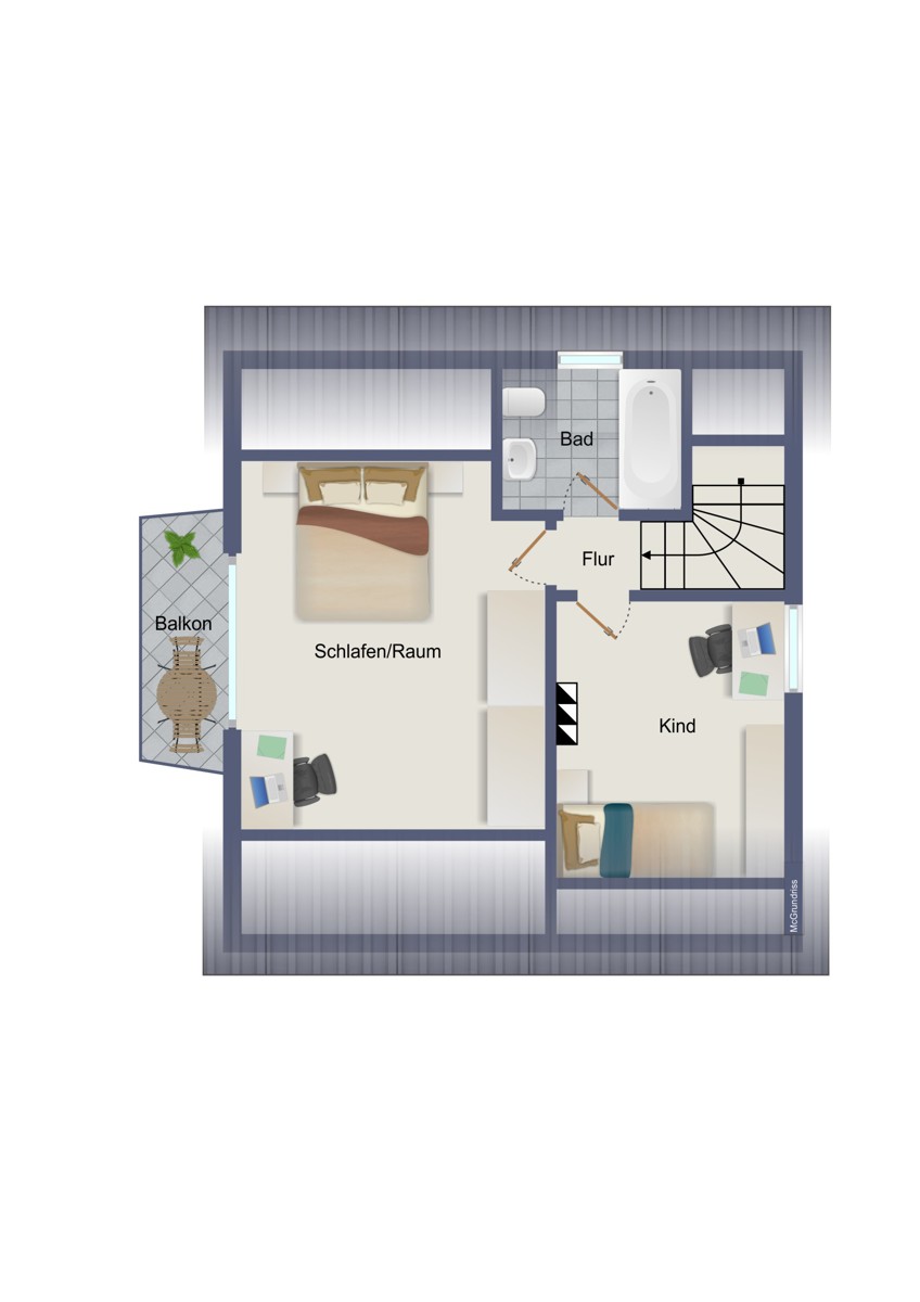 Obergeschoss Einfamilienhaus M�lln