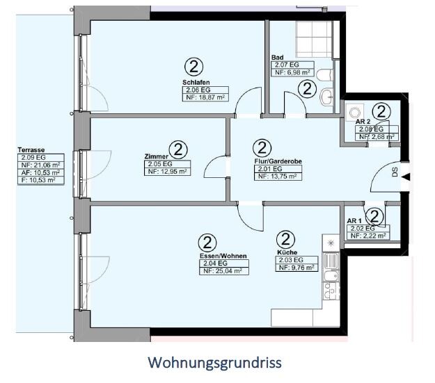 Grundriss Erdgeschosswohnung B�chen
