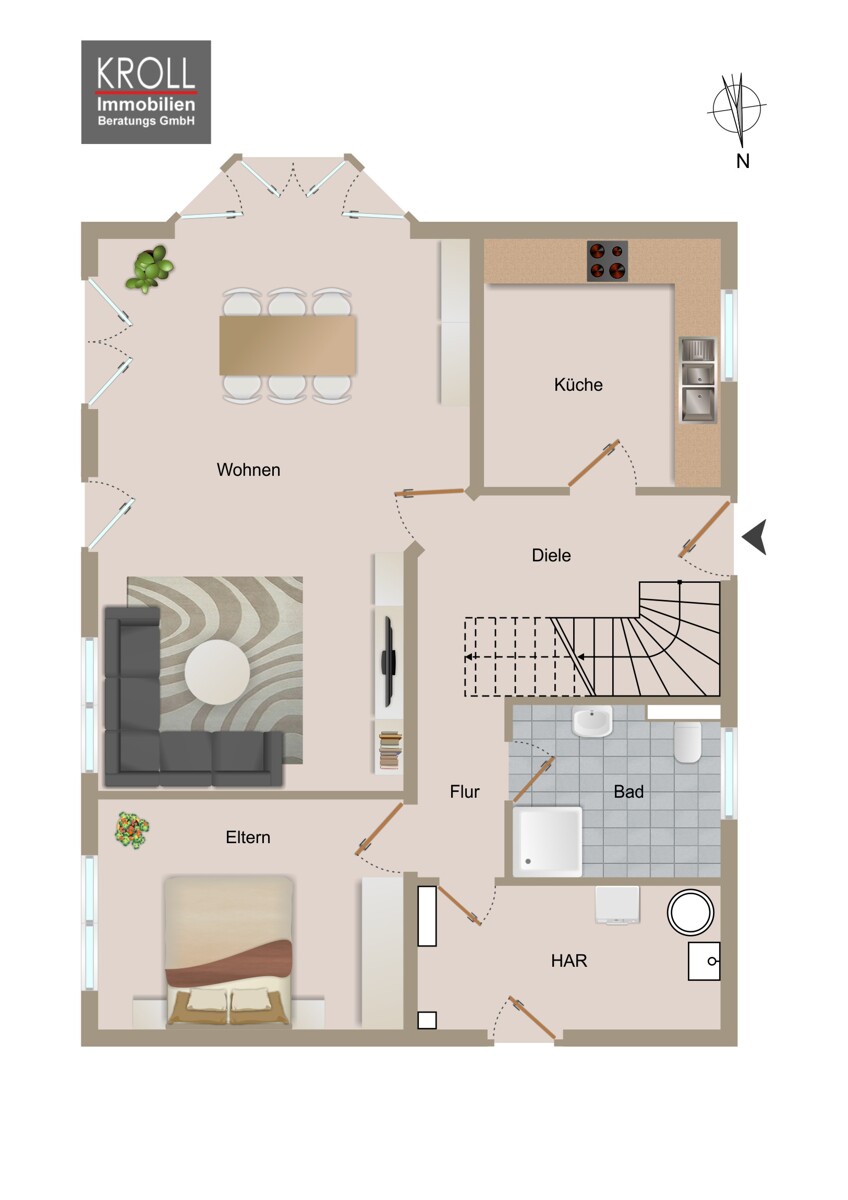 Erdgeschoss Einfamilienhaus Lehmrade