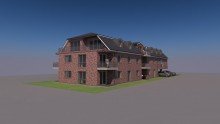 R�ckansicht Wohnen in seiner sch�nsten Form - Gut geschnittene 2-Zimmer-Wohnung mit Terrasse