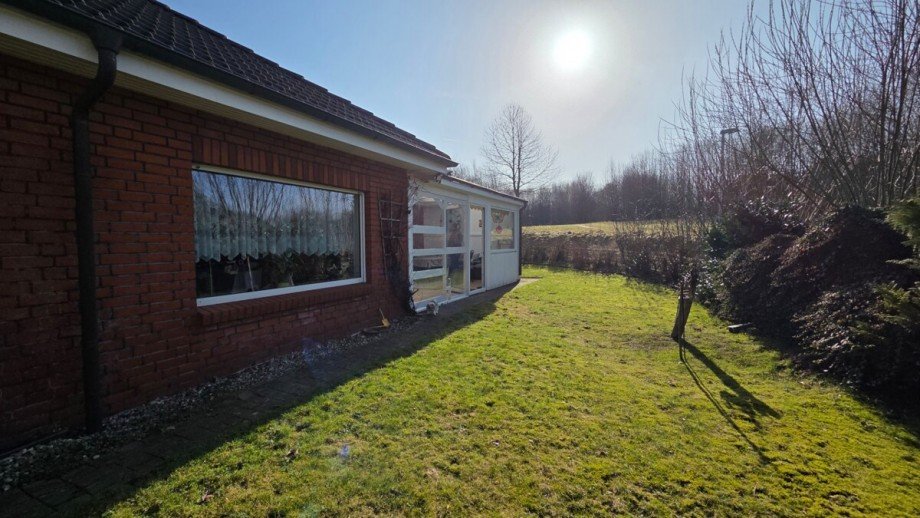 Gartenansicht Bungalow Breitenfelde