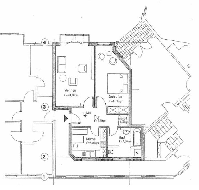 Grundriss Etagenwohnung M�lln
